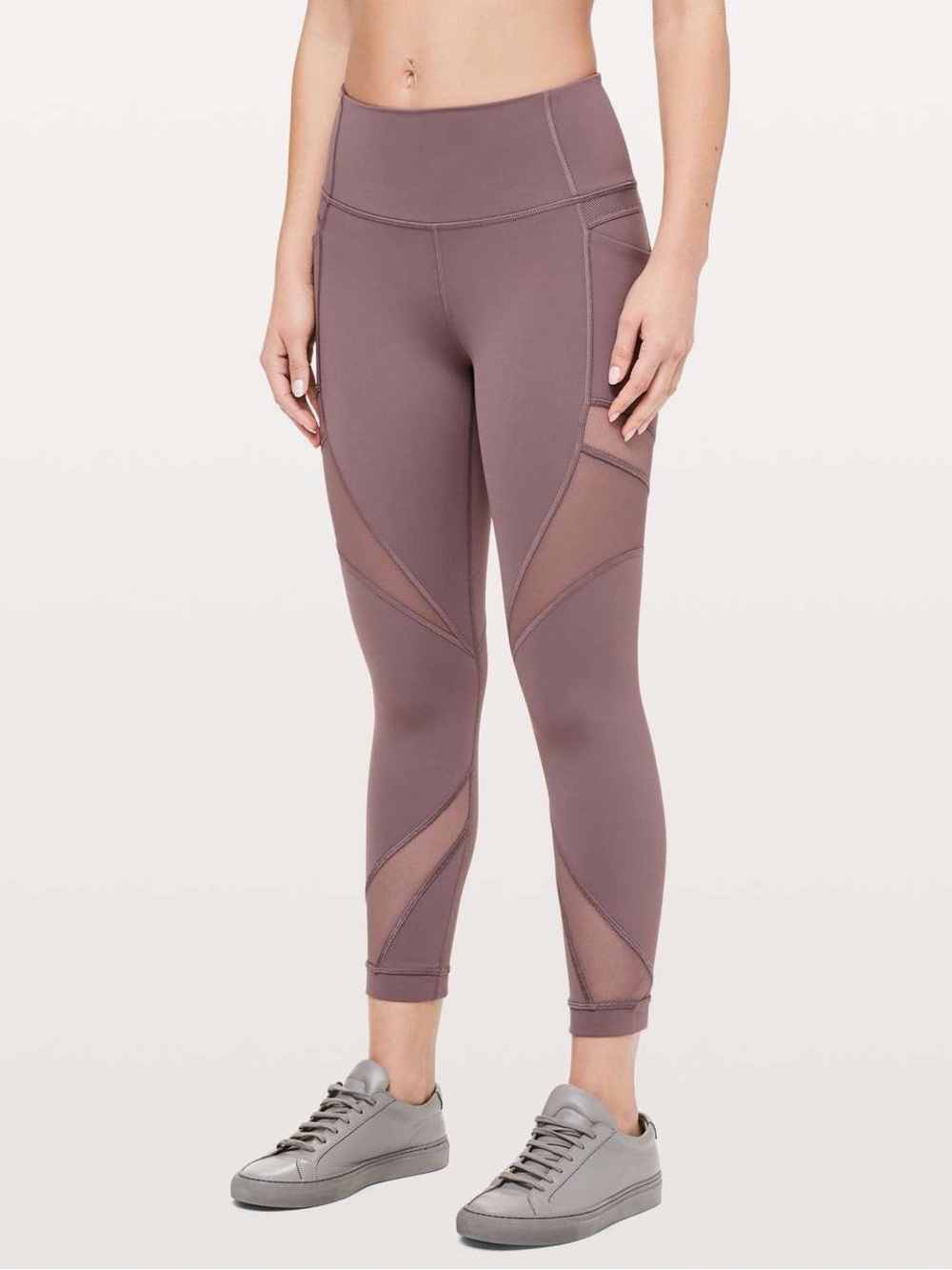 Lululemon Mesh In Motion High-Rise Crop Leggings - antique bark - 4